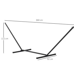 Soporte para hamaca Ghio Outsunny 120kg negro 112x360x92 cm