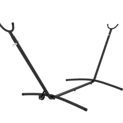 Soporte para hamacas Kea Outsunny 6 niveles de ajuste negro 115x290x120 cm