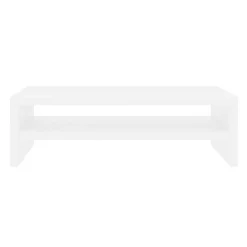 Soporte para pantalla de PC 1 estante madera blanco 13x42x24 cm