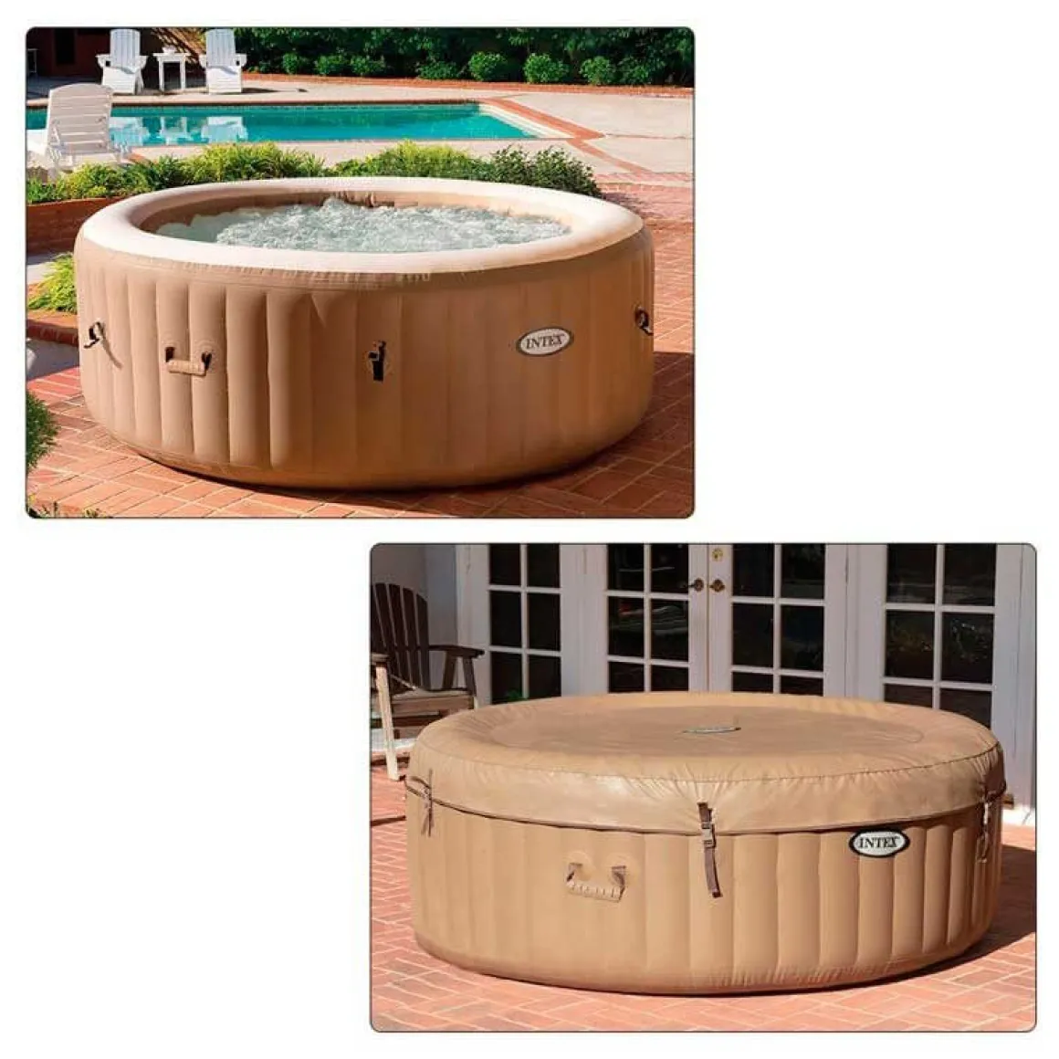 Spa hinchable PureSpa Intex 795L sistema de burbujas con accesorios Ø196x71 cm