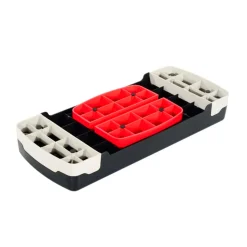 Step para fitness Homcom altura regulable 2 niveles 120kg negro/rojo