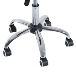 Taburete de trabajo Homcom con ruedas giratorias blanco 49-61x52x53 cm