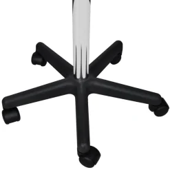 Taburete Work altura ajustable + 5 ruedas negro Ø52x64-84 cm