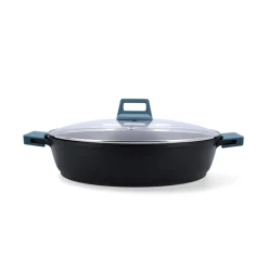 Tartera Confort Quid con tapa aluminio fundido azul/negro