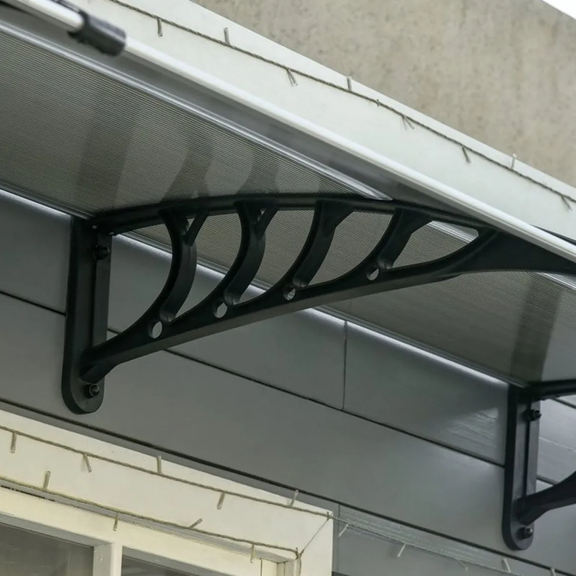 Tejadillo protector Outsunny marrón 300x96x27 cm