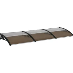 Tejadillo protector Outsunny marrón 300x96x27 cm