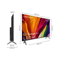 Televisor Smart TV Cecotec A4 series ALU40043 43’’ 4K UHD Android 11 F negro