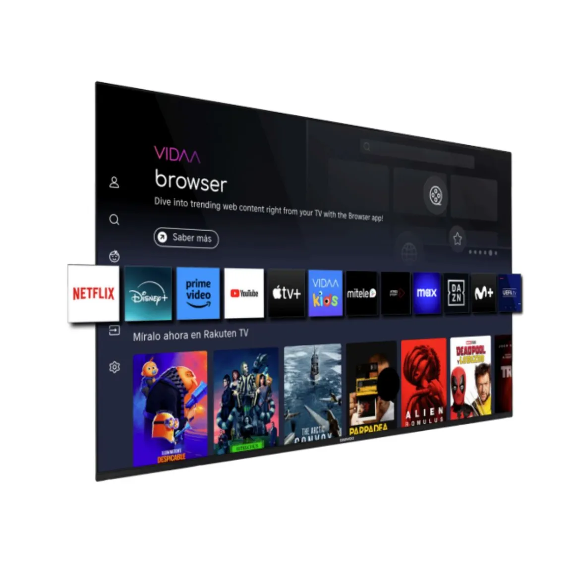 Televisor Smart TV Daewoo 50DM56QV 50" 4K QLED Vidaa D negro