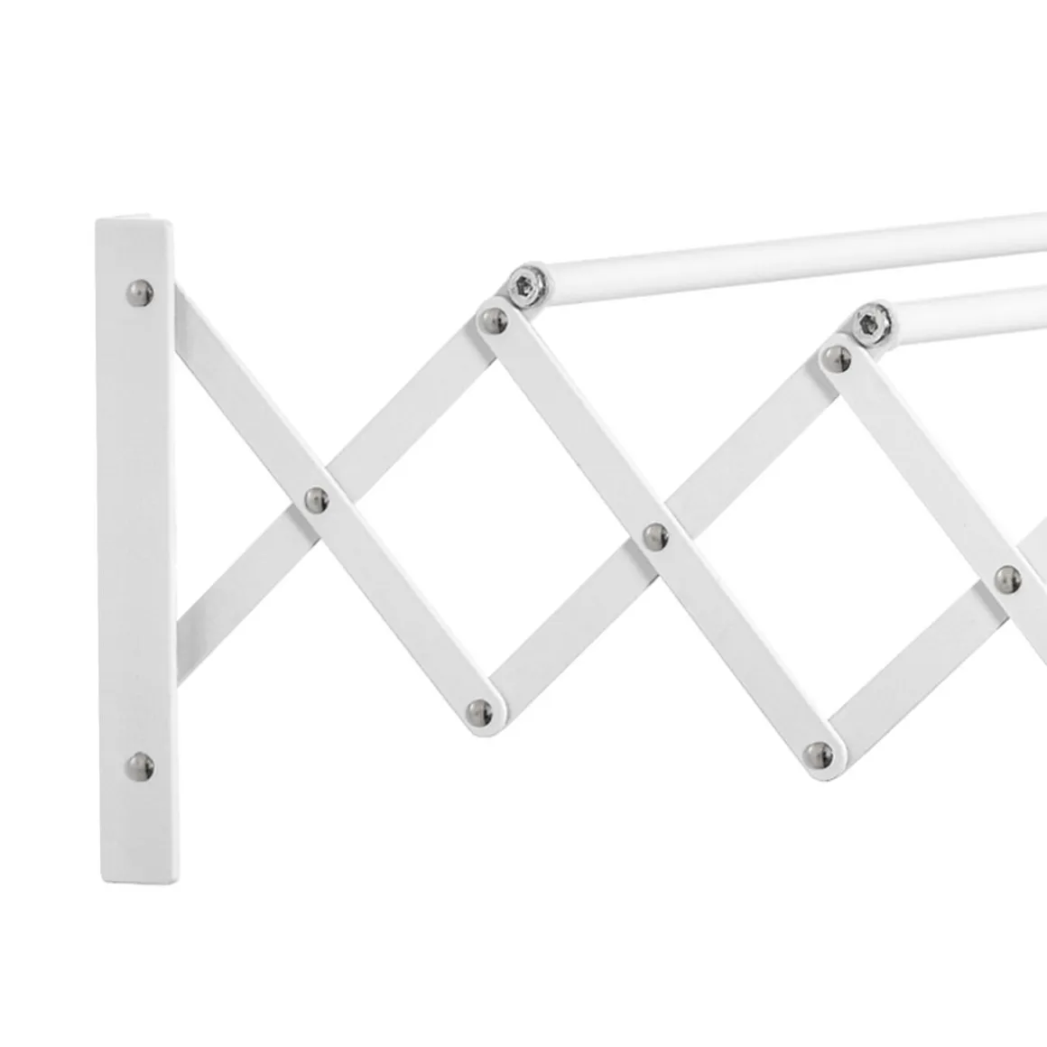 Tendedero de pared extensible Homcom 5 barras blanco 20x60x63,5 cm