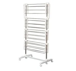 Tendedero de ropa Homcom 4 niveles con ruedas plegable 172x80-142x55 cm