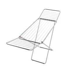 Tendedero plegable con alas abatibles gris 104,5 x181x54,5 cm