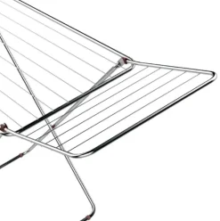 Tendedero plegable con alas abatibles gris 104,5 x181x54,5 cm