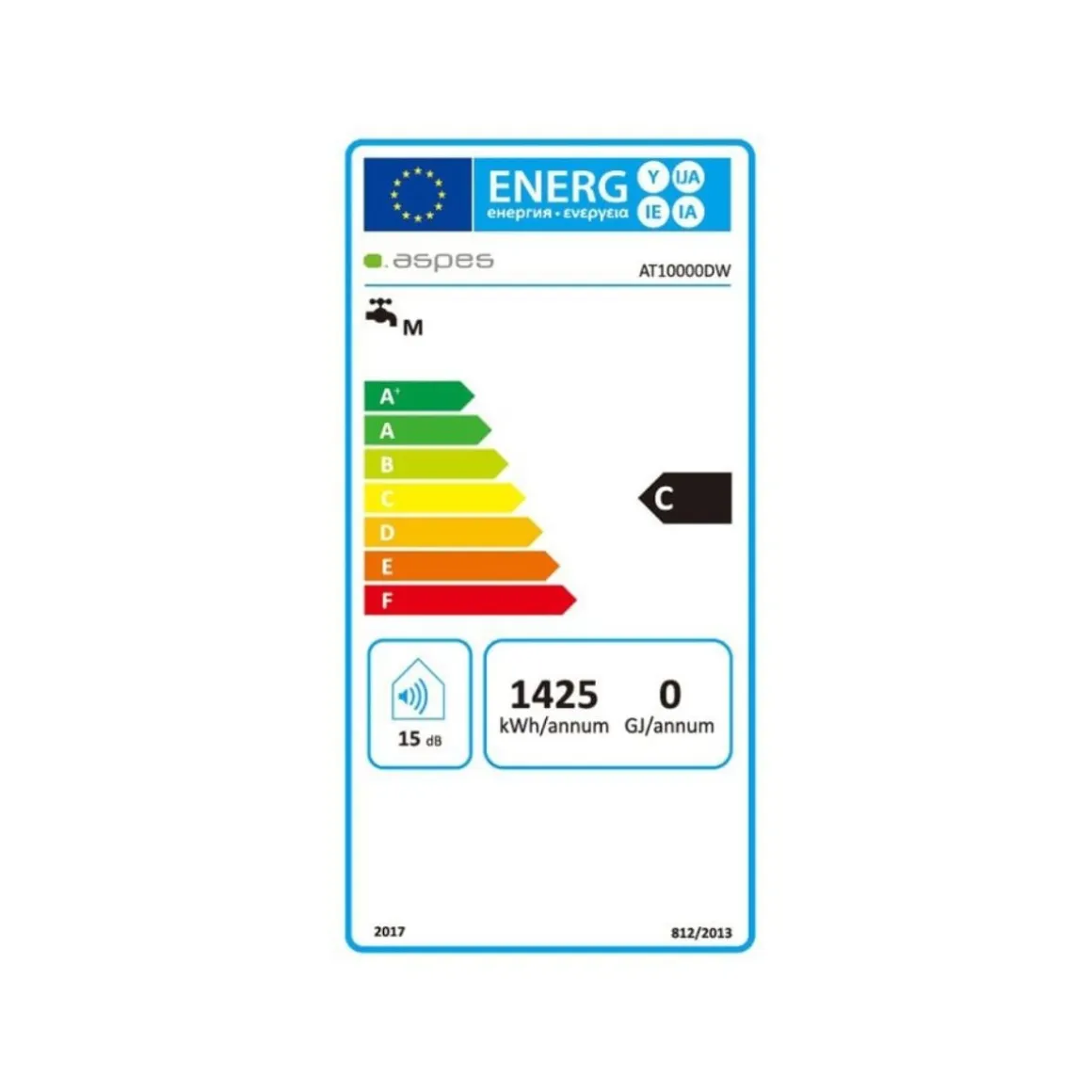 Termo eléctrico Aspes AT10000DW 100L vertical C blanco 96,5x45x48,5 cm