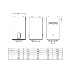 Termo eléctrico Aspes AT10000DW 100L vertical C blanco 96,5x45x48,5 cm