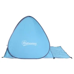 Tienda de campaña Outsunny azul 115x150x200 cm
