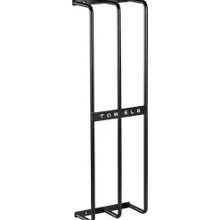 Toallero de pared Merlín Homcom 6 toallas extragrandes metal negro 74x21x12 cm