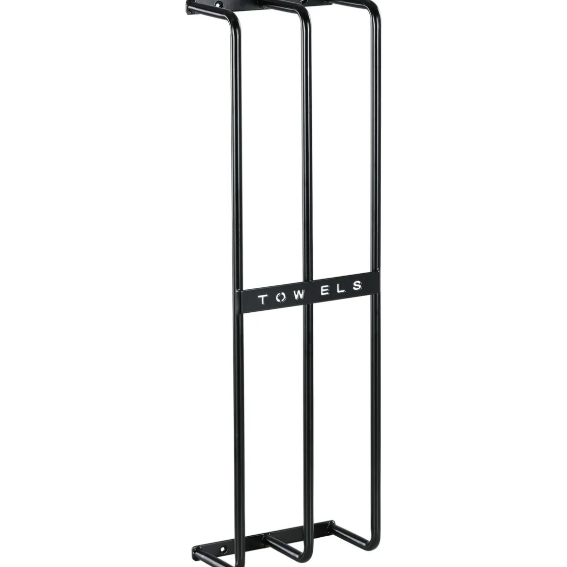 Toallero de pared Merlín Homcom 6 toallas extragrandes metal negro 74x21x12 cm