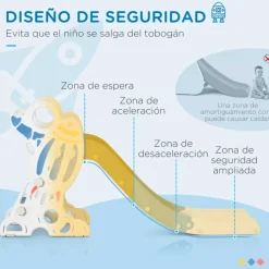 Tobogán infantil AiyaPlay con 3 escalones azul/gris 80x46,5x157 cm