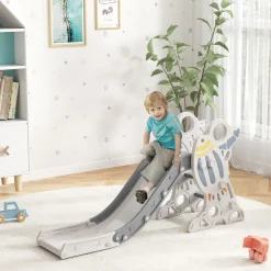 Tobogán infantil Aiyaplay antideslizante +18 meses gris 80x157x46,5 cm
