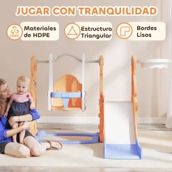 Tobogán infantil Bunny Aiyaplay 4 en 1 +18M 107x147,5x160 cm