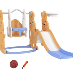 Tobogán infantil Bunny Aiyaplay 4 en 1 +18M 107x147,5x160 cm