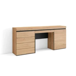 Tocador Kroma 5 cajones con puerta 75x177,1x35 cm