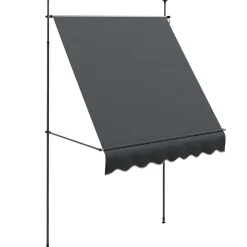 Toldo manual Álvila Outsunny desmontable + protección UV30+ gris 210-300x200x120 cm