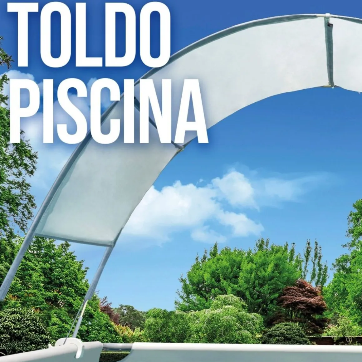 Toldo para piscinas Intex desmontable UV50+ gris