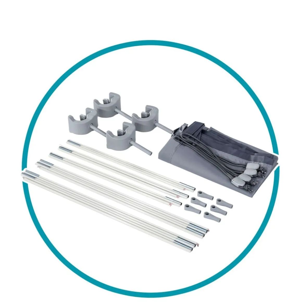 Toldo para piscinas Intex desmontable UV50+ gris