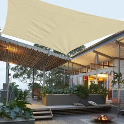 Toldo vela Outsunny cuadrado arena 3x4 m