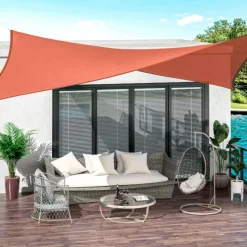 Toldo vela rectangular Outsunny rojo 300x400 cm