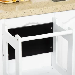 Torre de aprendizaje 2 en 1 Homcom 3-6A blanco 86x42x44 cm