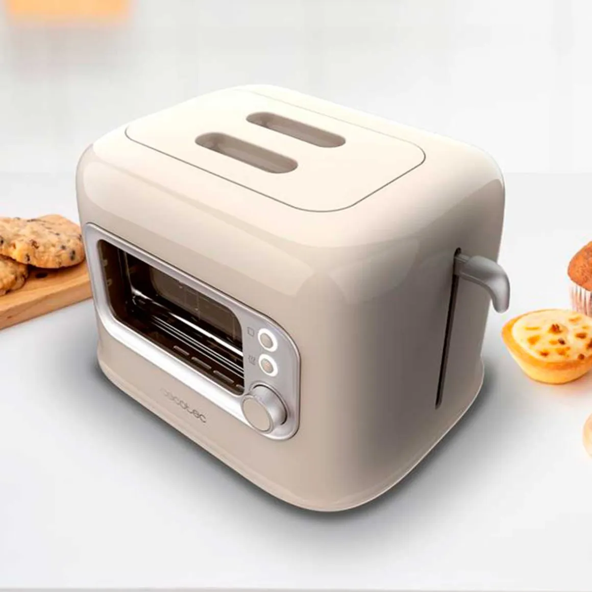 Tostador Cecotec RetroVision 700W diseño retro con ventana