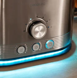 Tostador Cecotec Shine&Toast Double 850W 2 ranuras + aviso luminoso gris