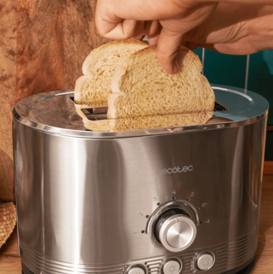 Tostador Cecotec Shine&Toast Double 850W 2 ranuras + aviso luminoso gris