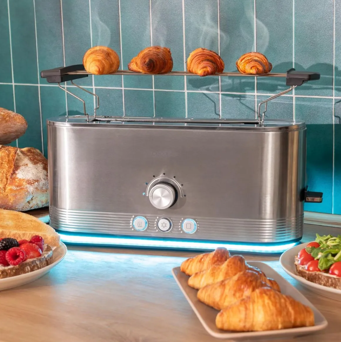 Tostador Cecotec Shine&Toast Extra 1050W ranura larga 7 niveles inox