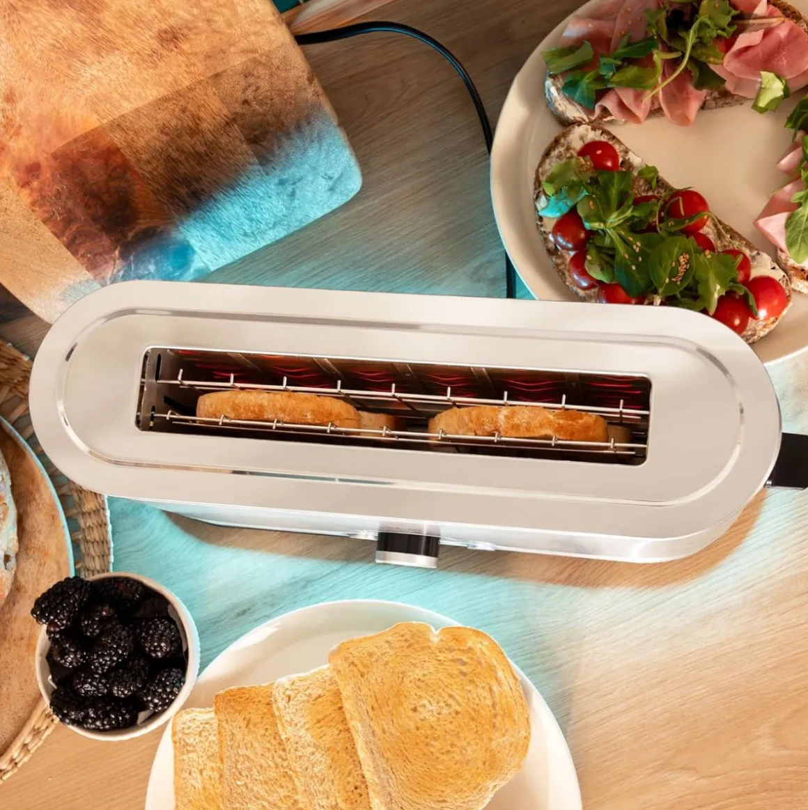 Tostador Cecotec Shine&Toast Extra 1050W ranura larga 7 niveles inox