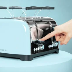 Tostador Cecotec Toastin time 1700 Double 1700W 4 ranuras cortas + soporte