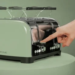 Tostador Cecotec Toastin time 1700 Double 1700W 4 ranuras cortas + soporte