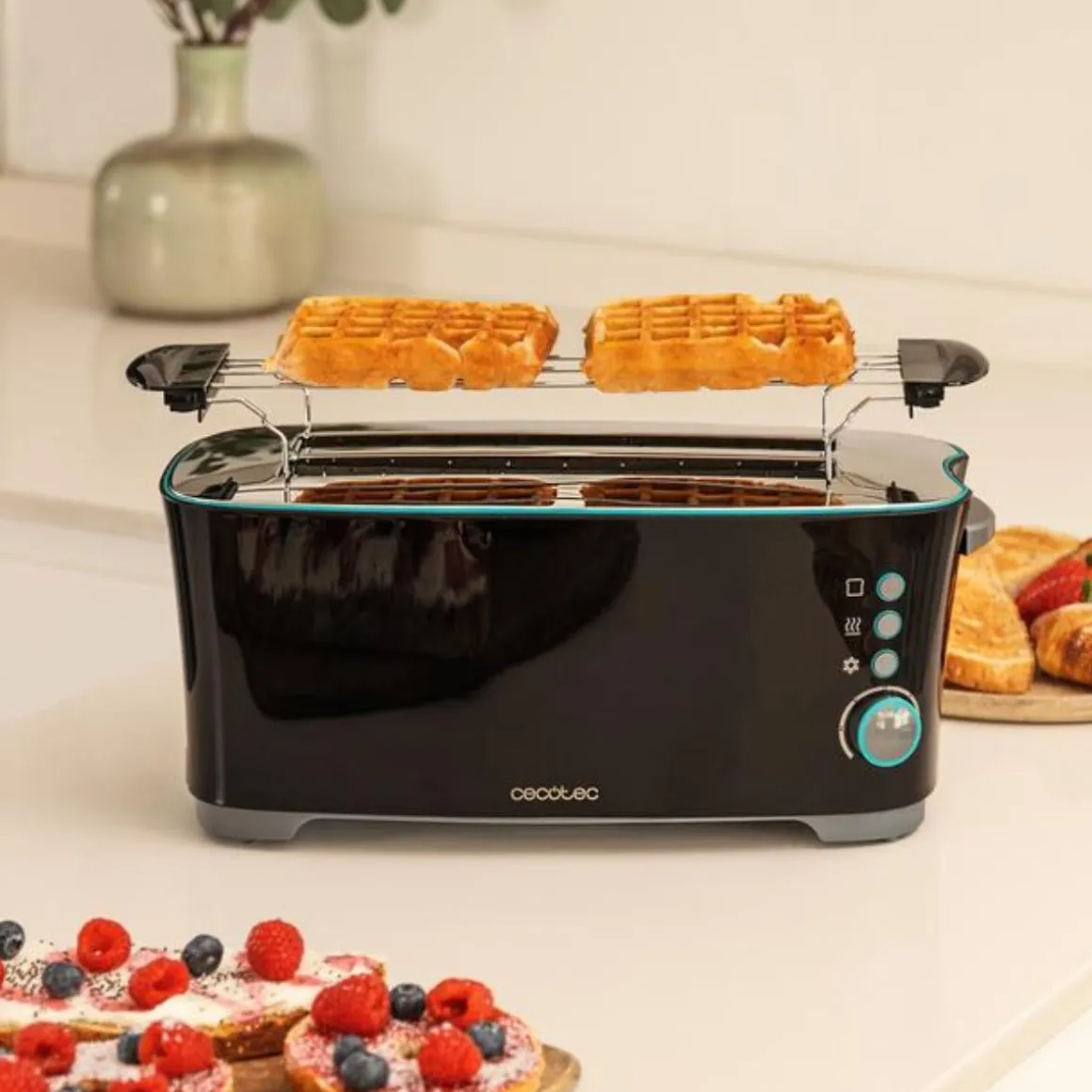 Tostador Cecotec Toast&Taste Extra Double B 1350W 7 potencias negro