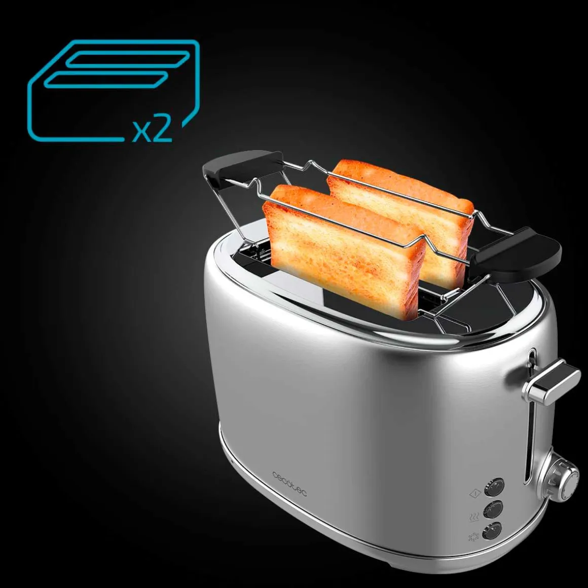 Tostador Cecotec Toast&Taste 1000 Retro Double 980W diseño retro