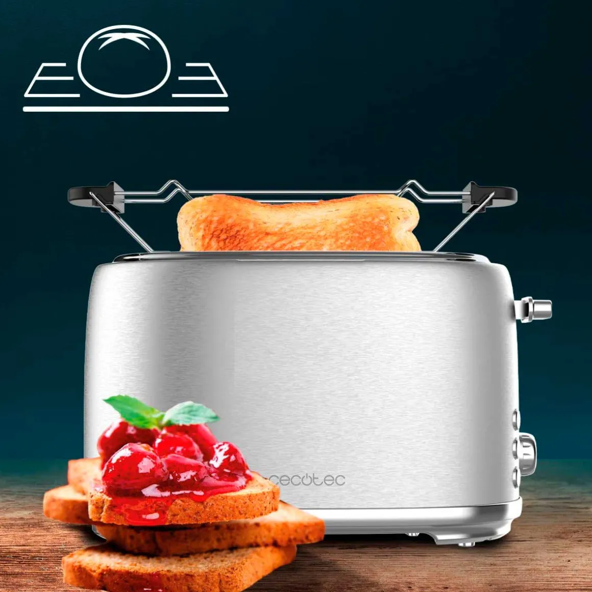 Tostador Cecotec Toast&Taste 1000 Retro Double 980W diseño retro