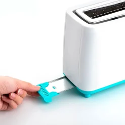 Tostador Gallery Dcook 800W ranura larga 3 funciones 7 posiciones de tostado blanco/azul