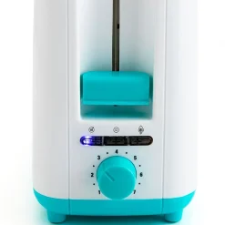 Tostador Gallery Dcook 800W ranura larga 3 funciones 7 posiciones de tostado blanco/azul