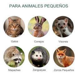 Trampa para animales PawHut metálica 2 puertas verde oscuro 28x100x25 cm