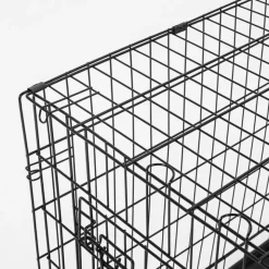 Transportín jaula para perros ABS acero negra 122x77x82 cm