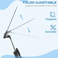 Triciclo evolutivo Homcom +12M 6 en 1 con capota 98x47x105 cm