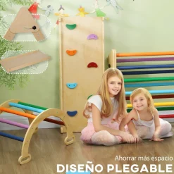 Triángulo de escalada Aiyaplay 5 en 1 18-48 meses multicolor 63x178x64,5 cm