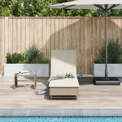 Tumbona Arenis reclinable 3 posiciones + 2 ruedas 80x179x55 cm