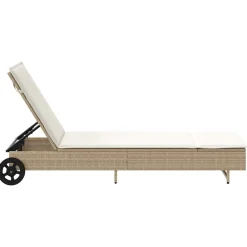 Tumbona Arenis reclinable 3 posiciones + 2 ruedas 80x179x55 cm